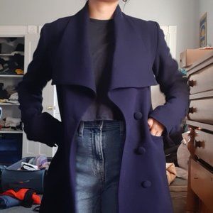 Navy Midi Coat